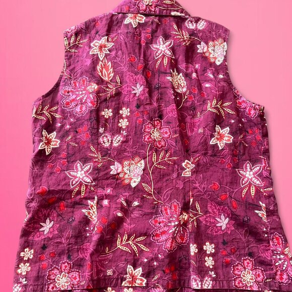 Vintage Y2K White Stag floral button blouse sequins fairycore boho - Picture 2 of 7